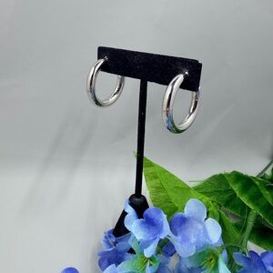 925 Sterling Silver Vintage Bubble Hoop Earrings